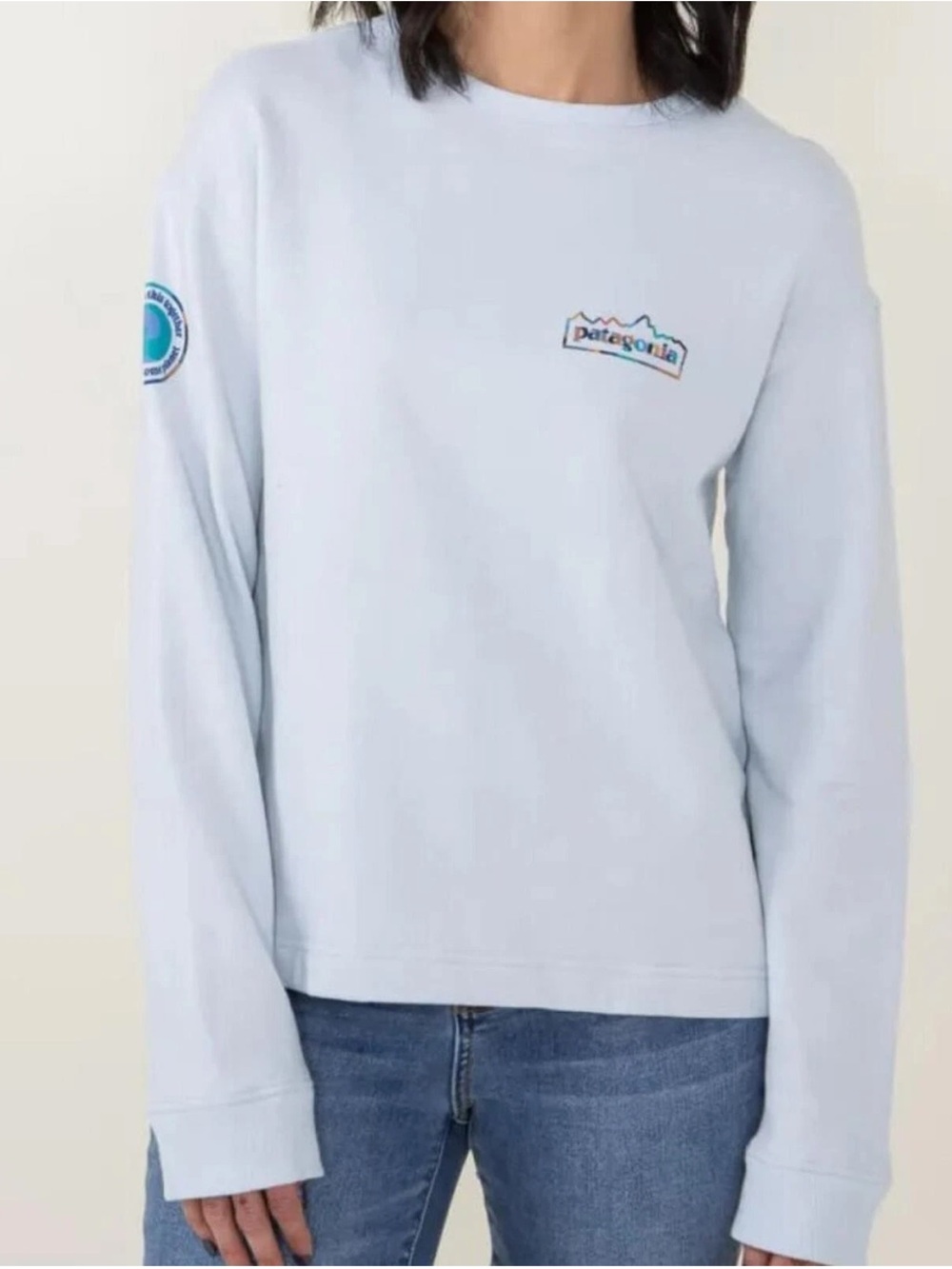 Patagonia Light Blue Crewneck Sweatshirt - Picture 2 of 14